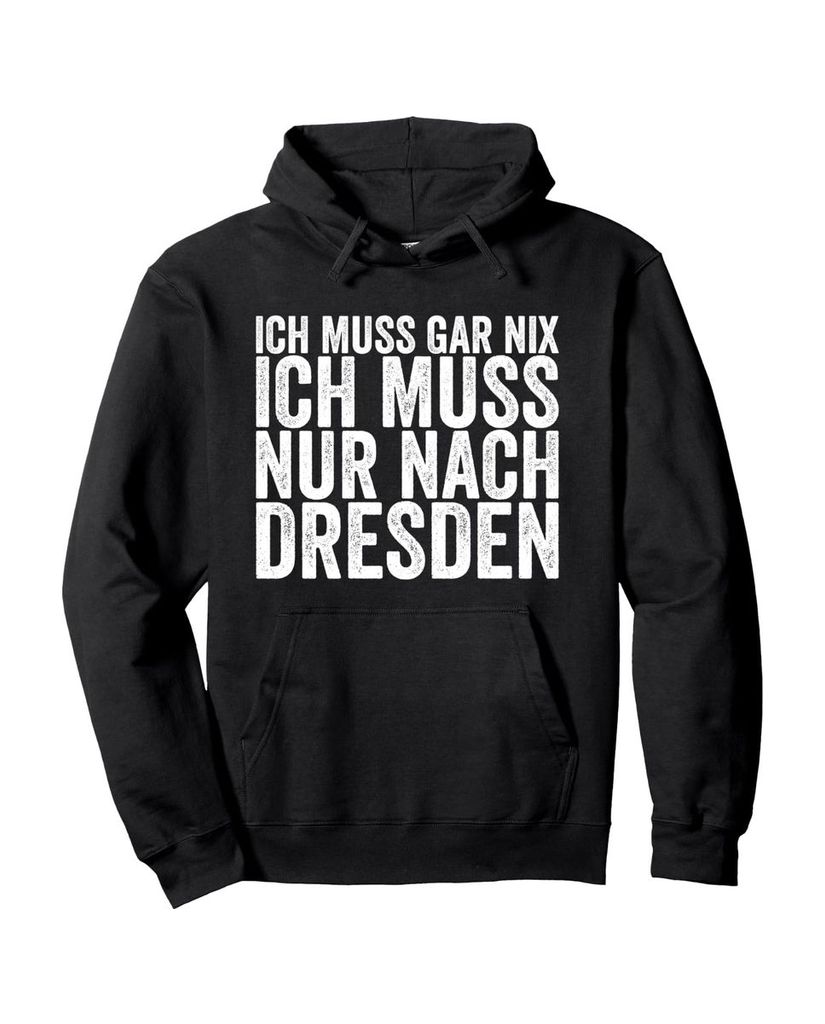 Lustiger Hoodie „Ich Muss Gar Nix Ich Muss Nur Nach“ | lustige-tshirts.de