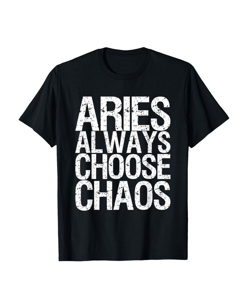 Lustiger T-Shirt „Widder wählen immer Chaos“ | lustige-tshirts.de