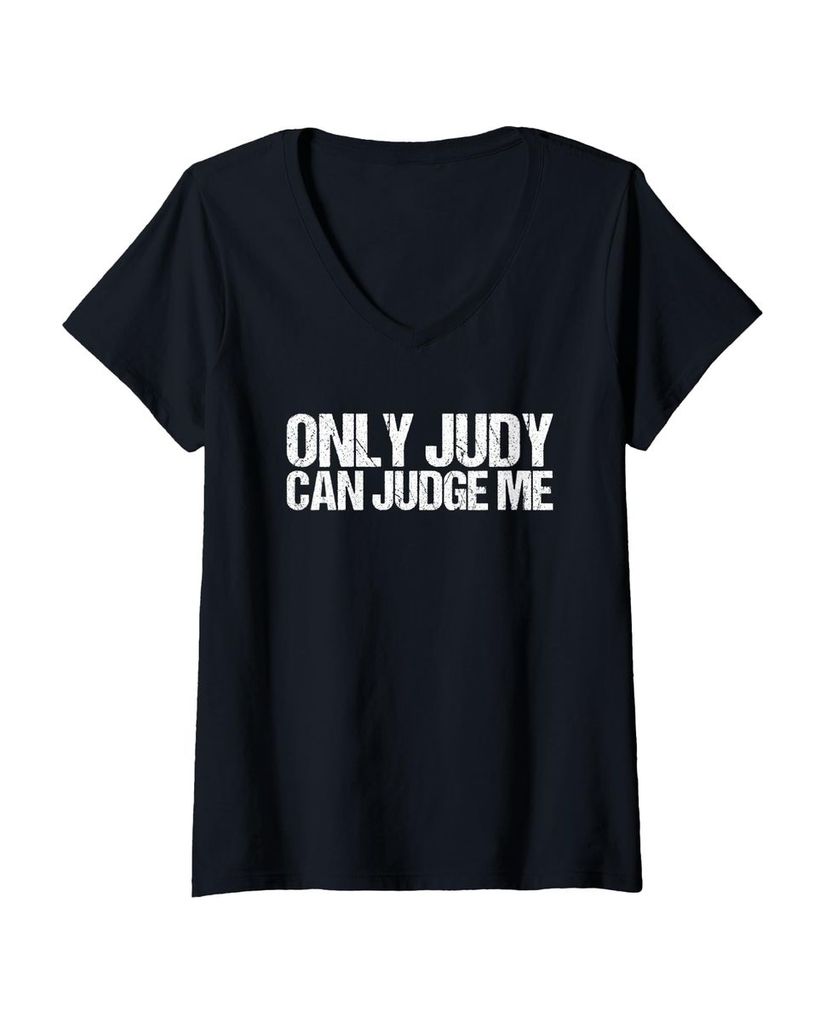 Lustiger T-Shirt mit V-Ausschnitt „Only Judy Can Judge Me“ | lustige-tshirts.de