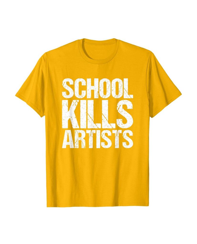 Humorvolles T-Shirt „School Kills Artists“ – Ansicht 30