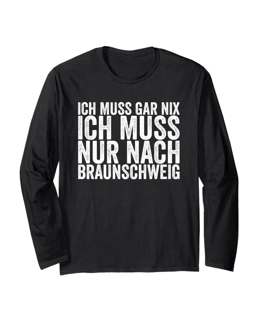 Lustiger Langarmshirt „Ich Muss Gar Nix Ich Muss Nur Nach“ | lustige-tshirts.de