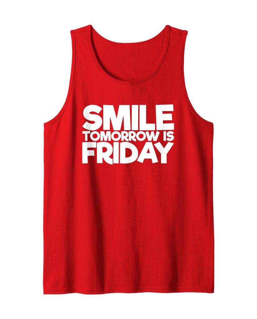 Humorvolles Tanktop „Smile Tomorrow is Friday“ – Ansicht 3