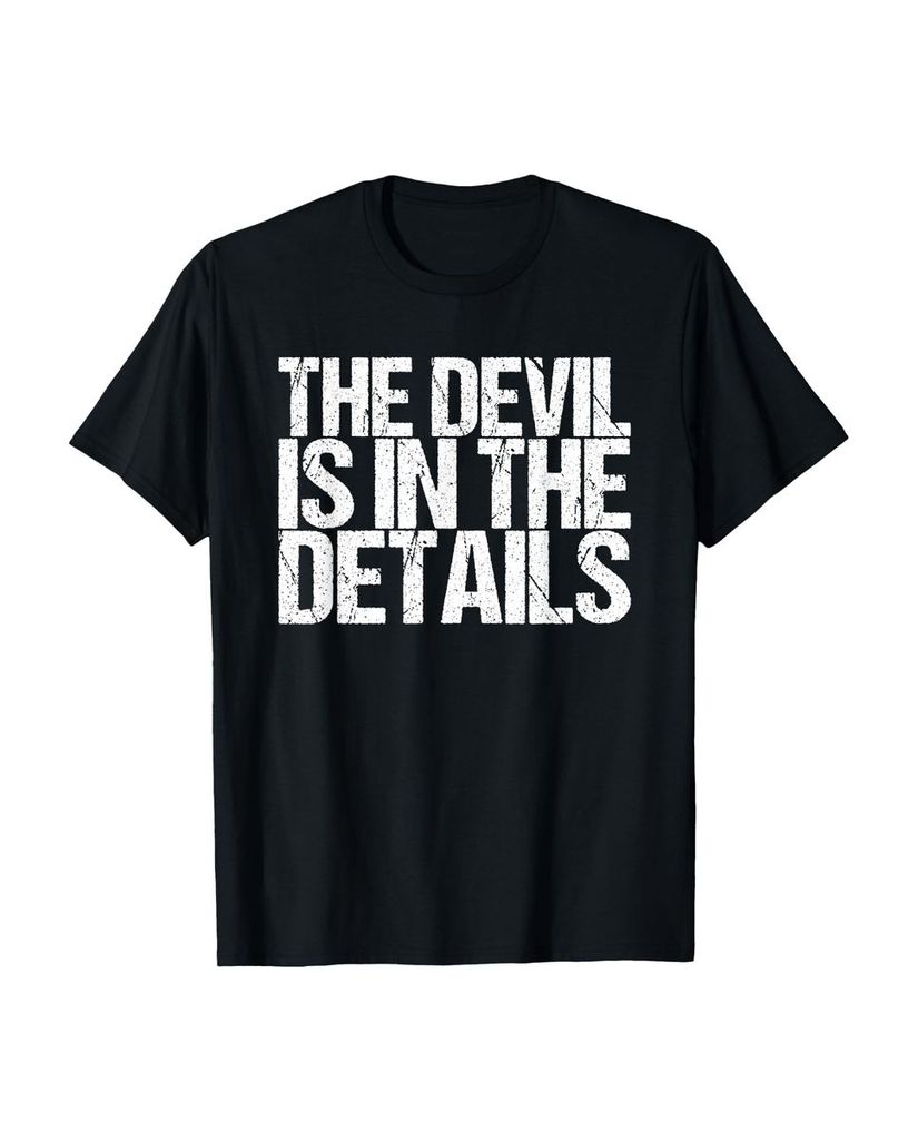 Lustiger T-Shirt „Der Teufel steckt im Detail“ | lustige-tshirts.de