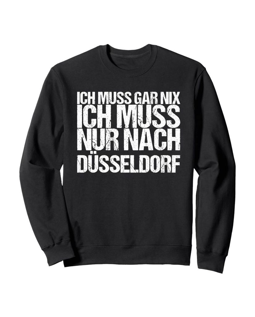 Lustiger Sweatshirt „Ich Muss Gar Nix Ich Muss Nur Nach“ | lustige-tshirts.de