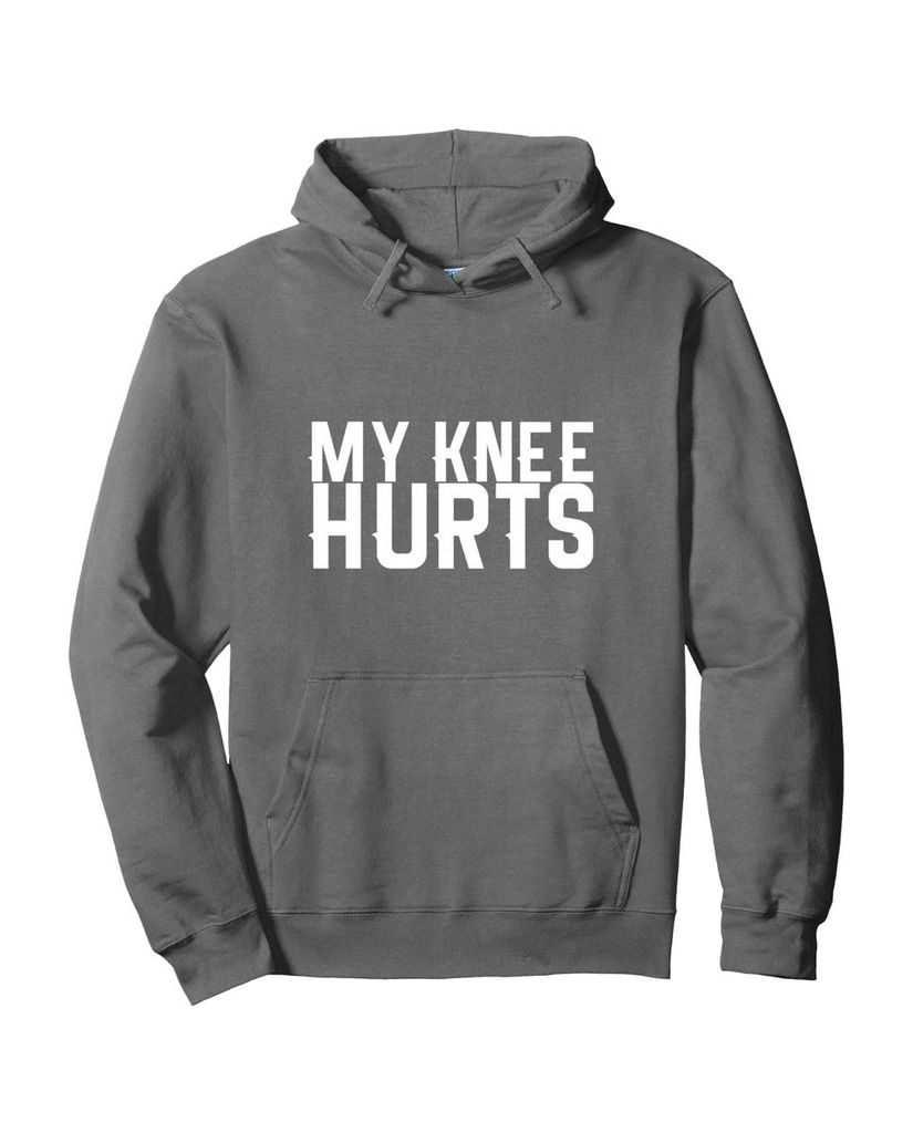 Humorvoller Geburtstags Hoodie „My Knee Hurts“ – Ansicht 10