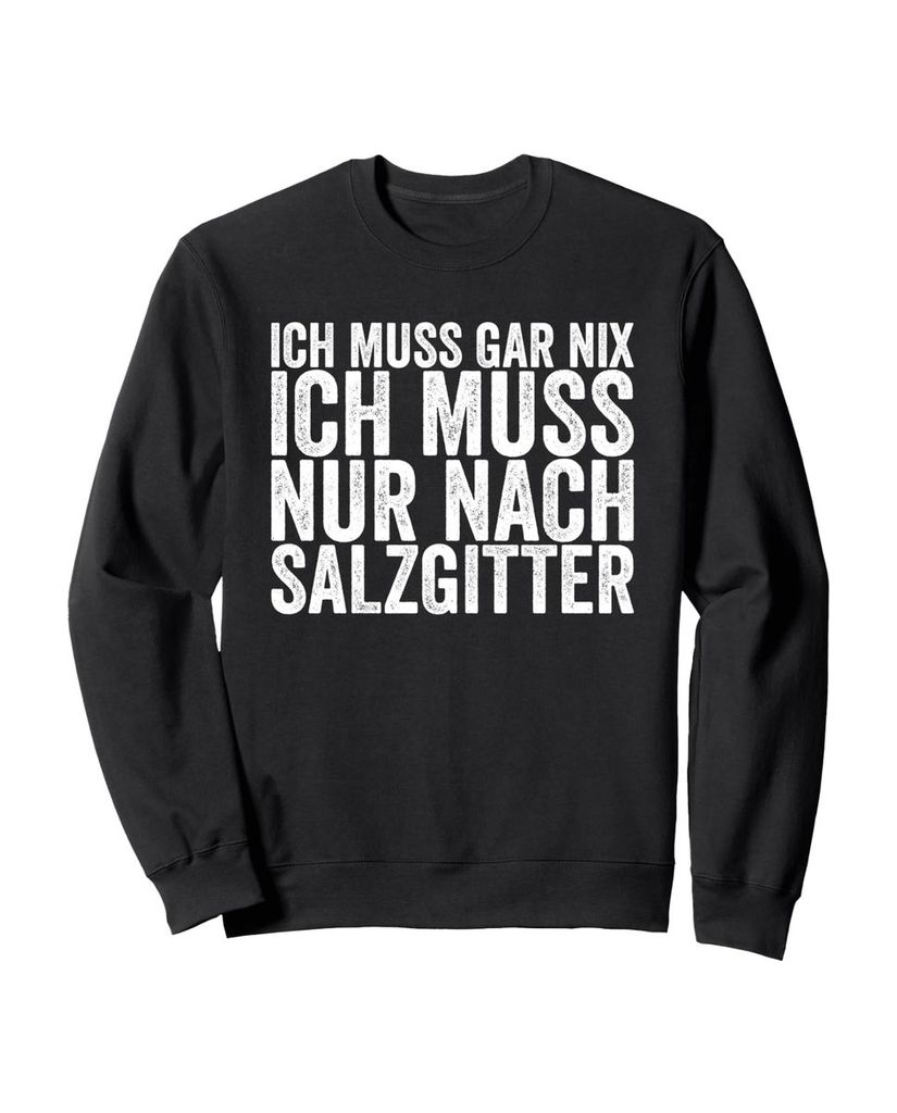 Lustiger Sweatshirt „Ich Muss Gar Nix Ich Muss Nur Nach“ | lustige-tshirts.de