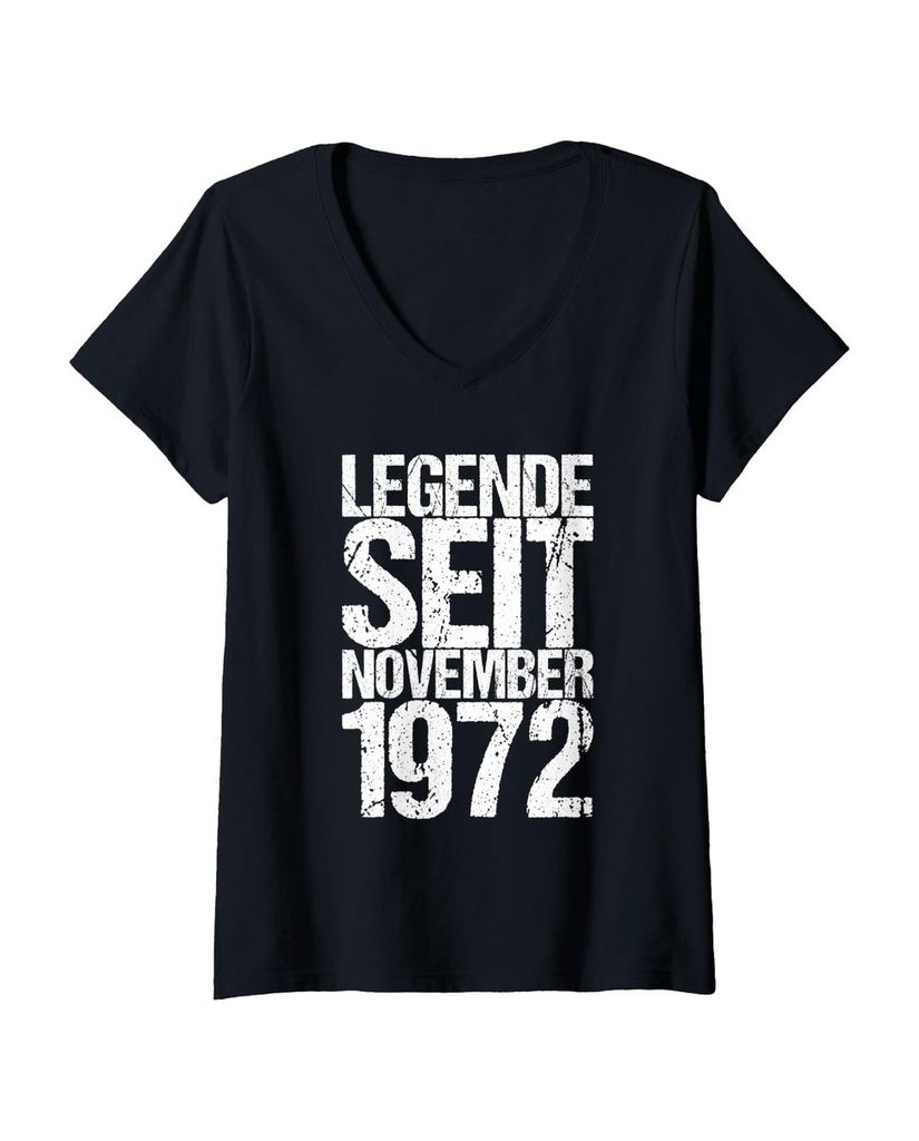 Lustiger T-Shirt mit V-Ausschnitt „Legende Seit November 1972“ | lustige-tshirts.de