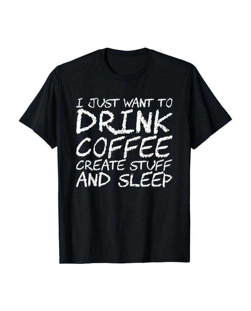 Lustiger T-Shirt „Ich will einfach nur Kaffee trinken“ | lustige-tshirts.de