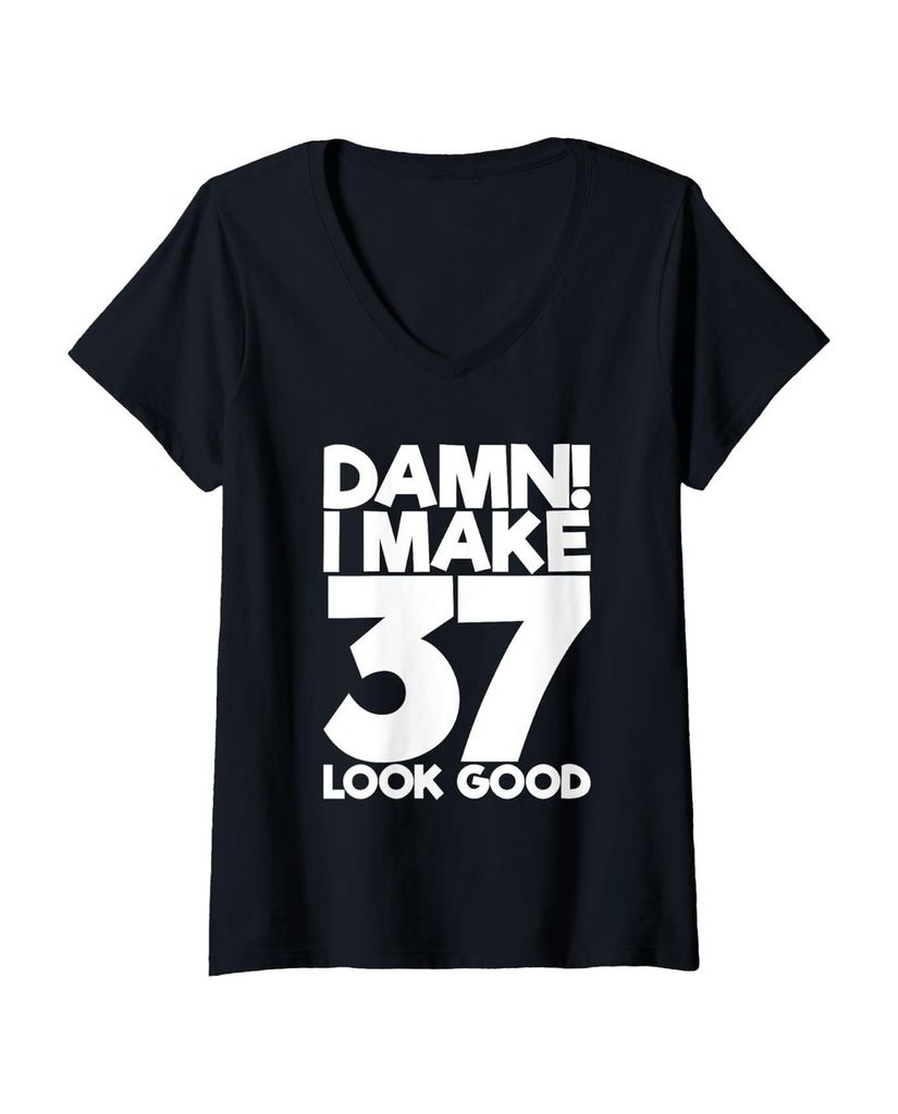 Lustiger T-Shirt mit V-Ausschnitt „37 Jahre alt B-Day“ | lustige-tshirts.de