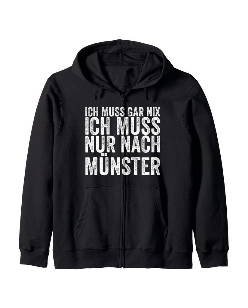 Lustiger Kapuzenjacke „Ich Muss Gar Nix Ich Muss Nur Nach“ | lustige-tshirts.de