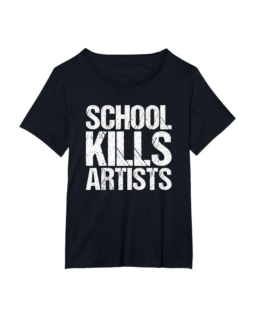 Humorvolles T-Shirt „School Kills Artists“ – Ansicht 28
