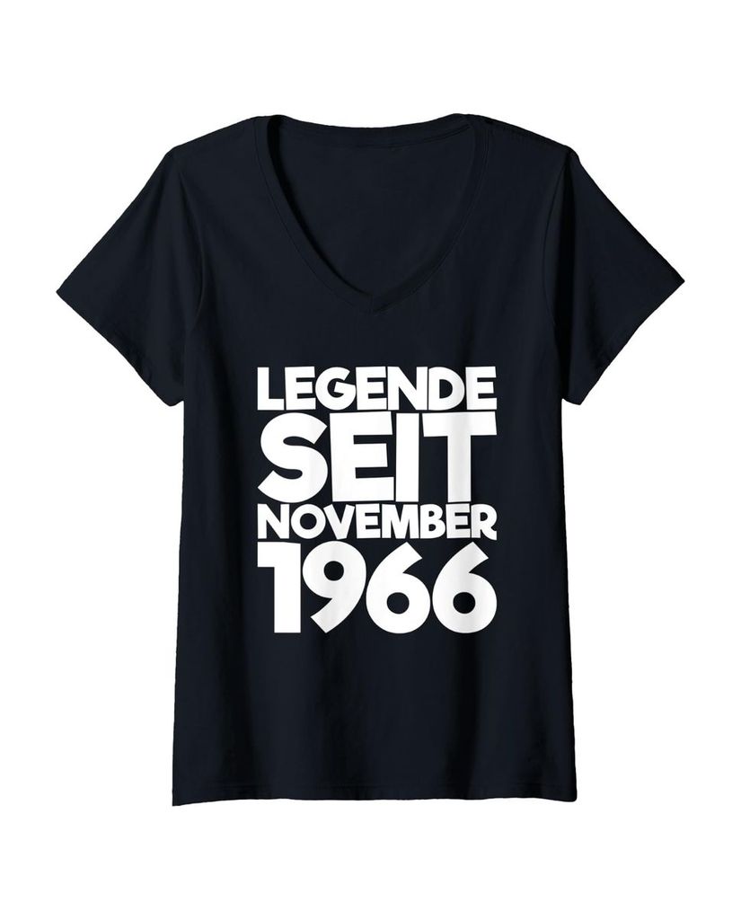 Lustiger T-Shirt mit V-Ausschnitt „Legende Seit November 1966“ | lustige-tshirts.de