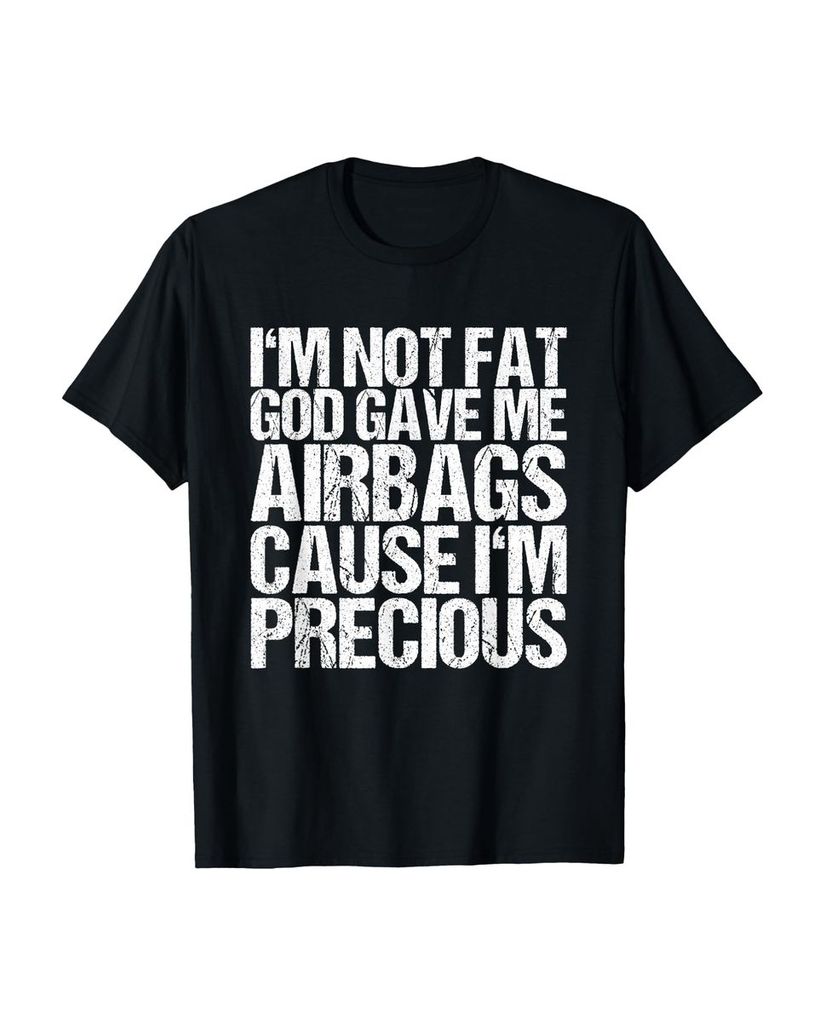 Lustiger T-Shirt „Ich bin nicht fett Gott gab mir Airbags“ | lustige-tshirts.de