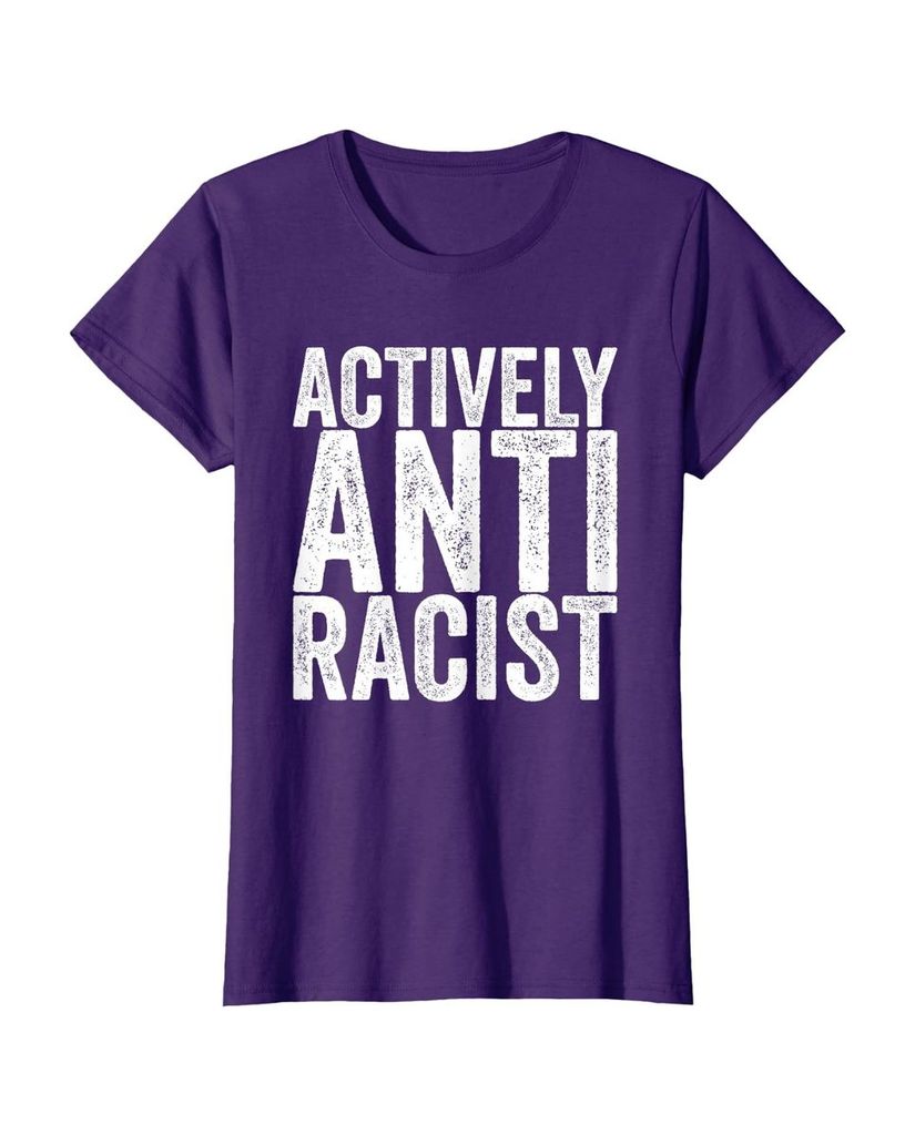 Witziges T-Shirt „Actively Anti Racist“ – Ansicht 25