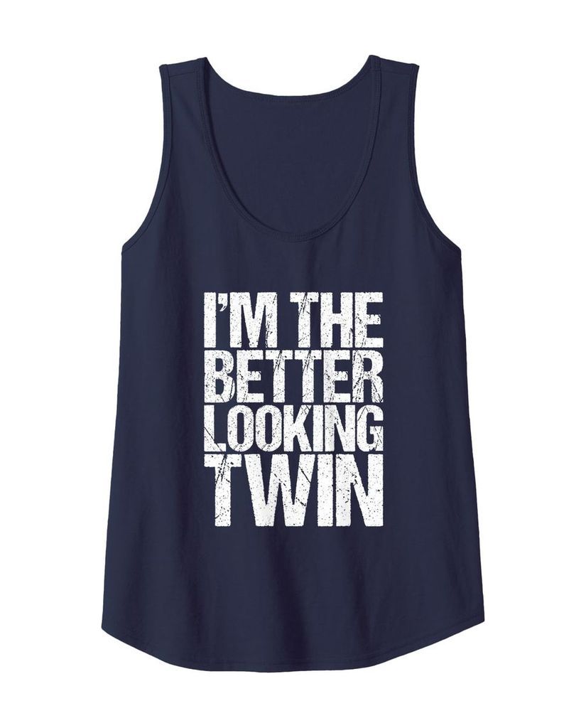 Humorvolles Geburtstags Tanktop „I'm The Better Looking Twin“ – Ansicht 17