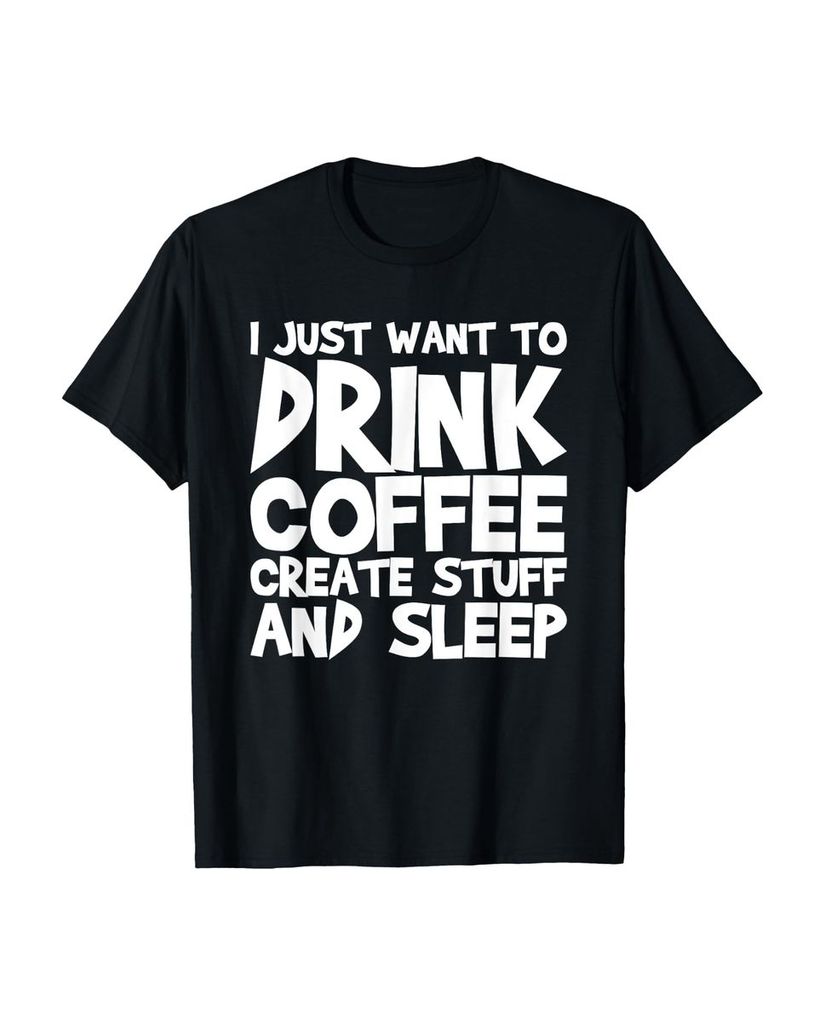 Lustiger T-Shirt „Ich will nur Kaffee trinken Sachen“ | lustige-tshirts.de