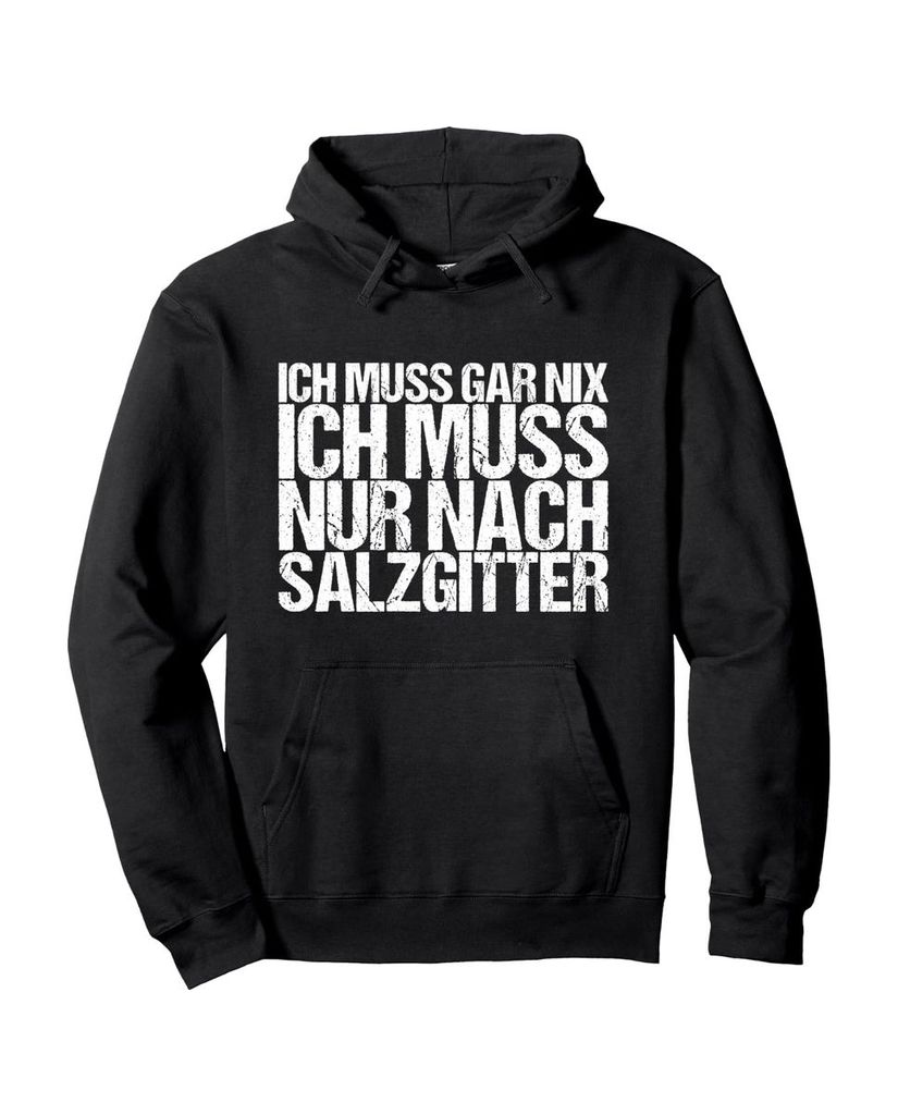 Lustiger Hoodie „Ich Muss Gar Nix Ich Muss Nur Nach“ | lustige-tshirts.de