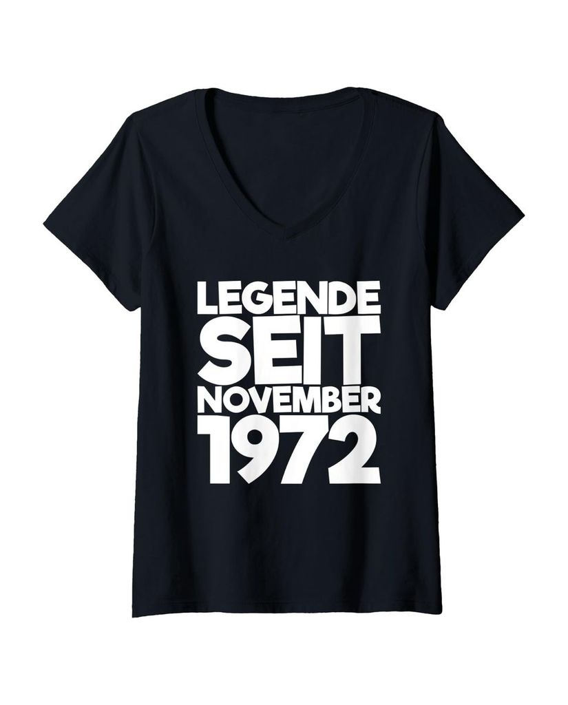 Lustiger T-Shirt mit V-Ausschnitt „Legende Seit November 1972“ | lustige-tshirts.de