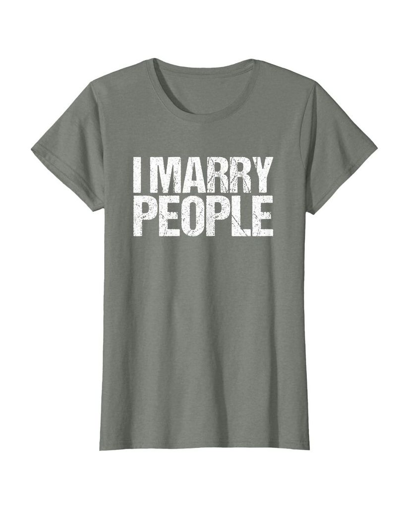 Lustiges Geburtstags T-Shirt „I Marry People“ – Ansicht 47