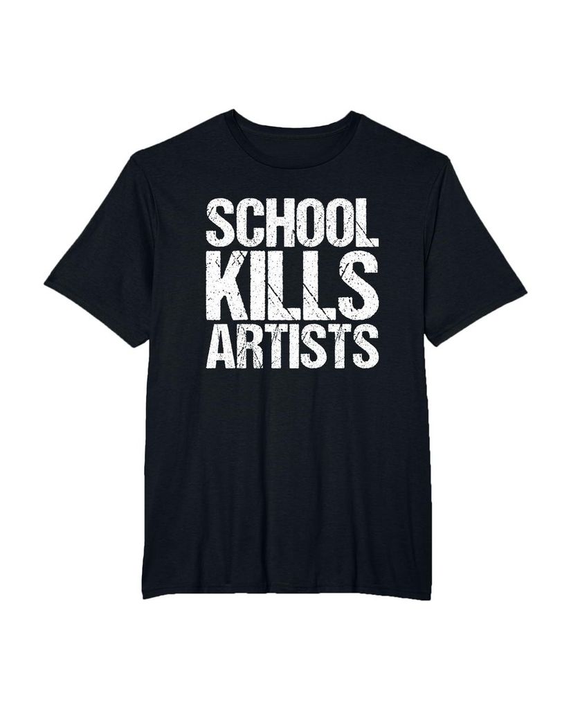Humorvolles T-Shirt „School Kills Artists“ – Ansicht 23