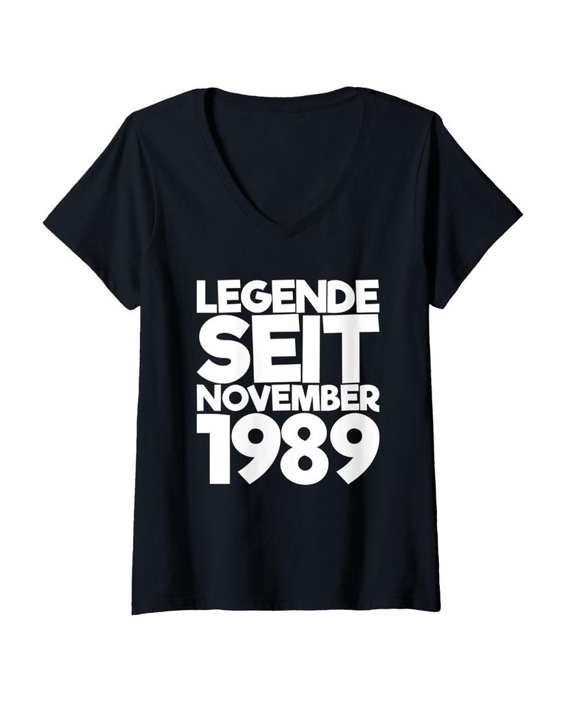 Lustiger T-Shirt mit V-Ausschnitt „Legende Seit November 1989“ | lustige-tshirts.de