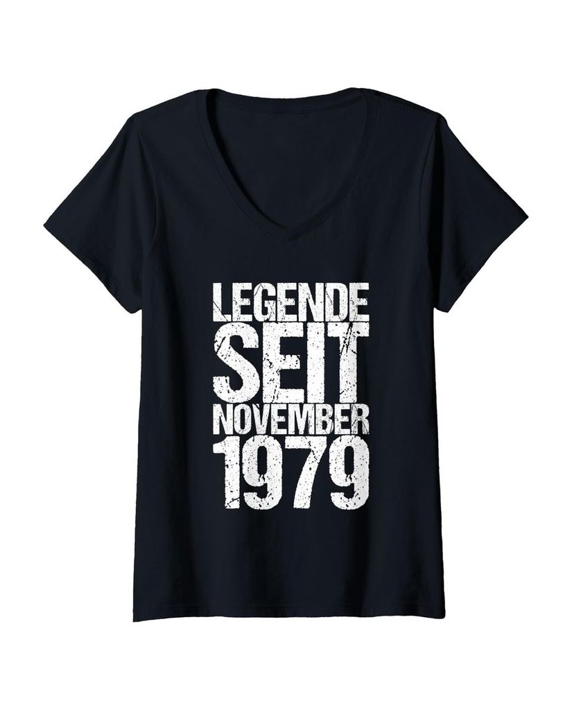 Lustiger T-Shirt mit V-Ausschnitt „Legende Seit November 1979“ | lustige-tshirts.de