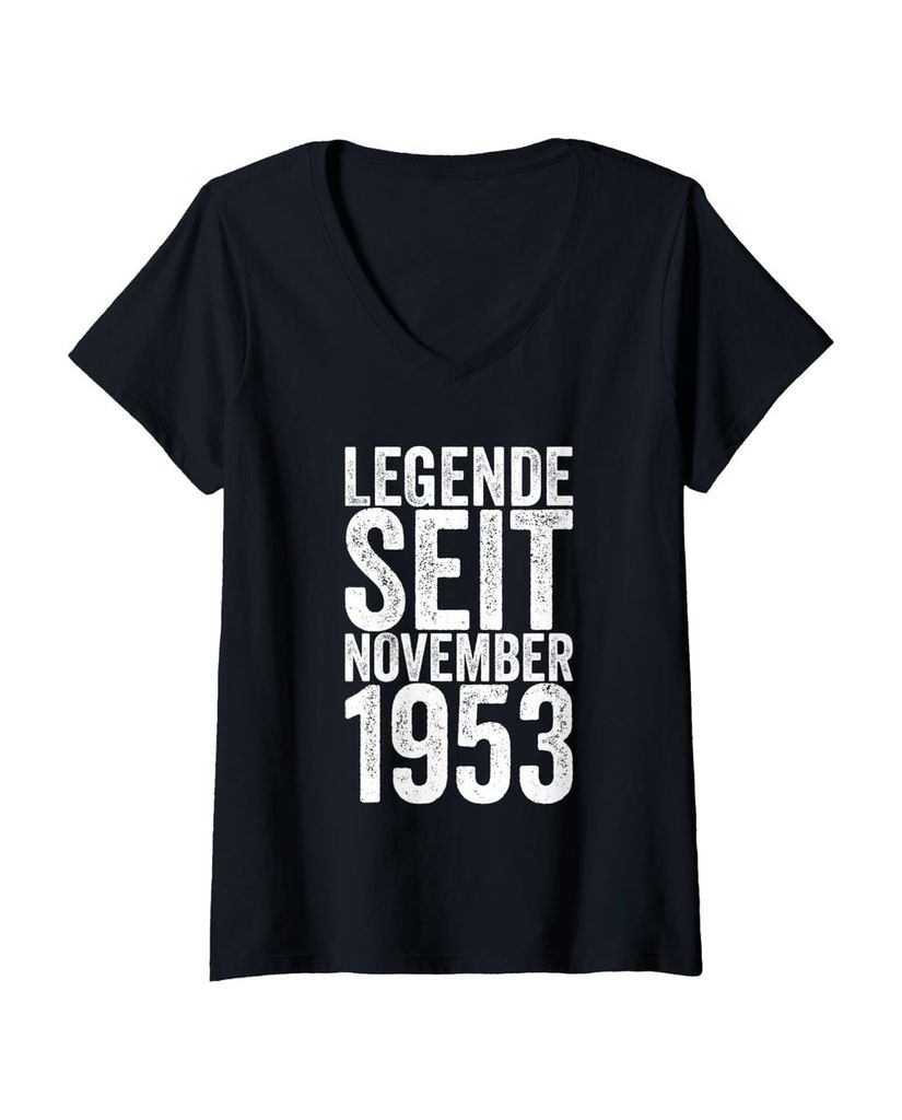 Lustiger T-Shirt mit V-Ausschnitt „Legende Seit November 1953“ | lustige-tshirts.de