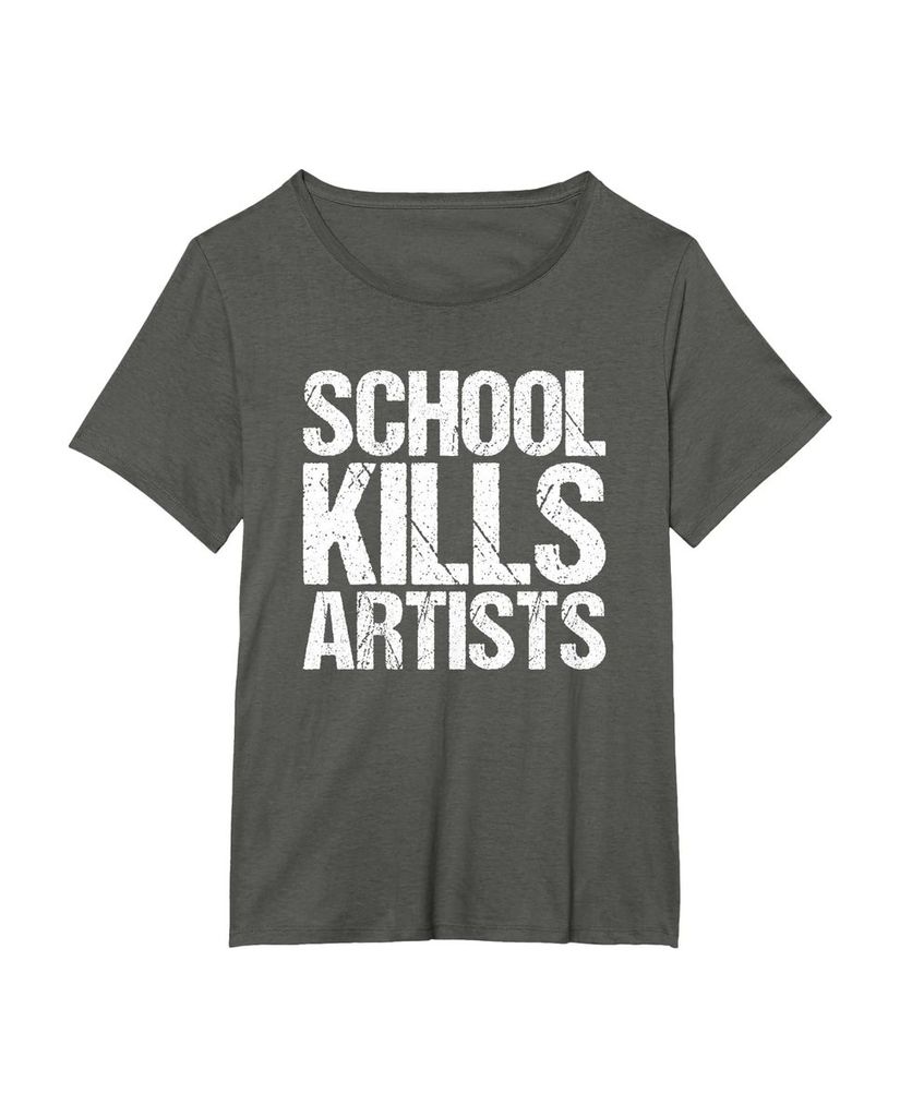 Humorvolles T-Shirt „School Kills Artists“ – Ansicht 10