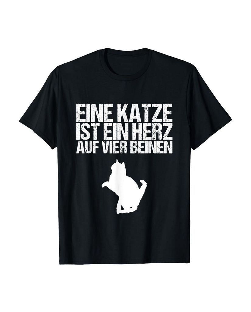 Lustiger T-Shirt „Katze Herz Sprüche Lustig |“ | lustige-tshirts.de