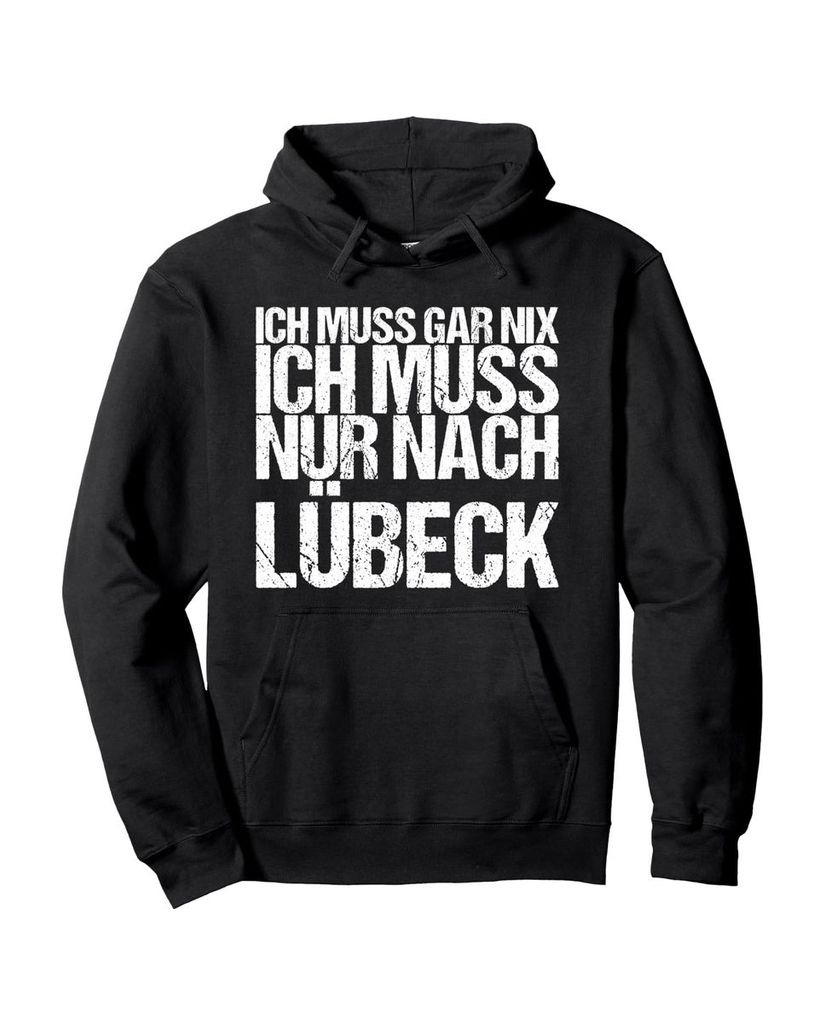 Lustiger Hoodie „Ich Muss Gar Nix Ich Muss Nur Nach“ | lustige-tshirts.de