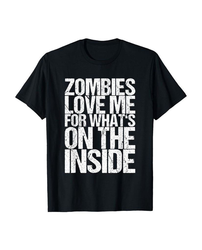 Lustiger T-Shirt „Zombies lieben mich für das was in mir“ | lustige-tshirts.de