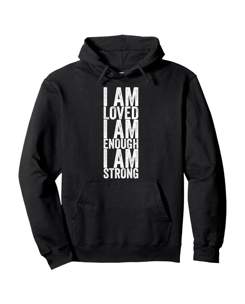 Lustiger Hoodie „Ich werde geliebt Ich bin genug Ich bin“ | lustige-tshirts.de