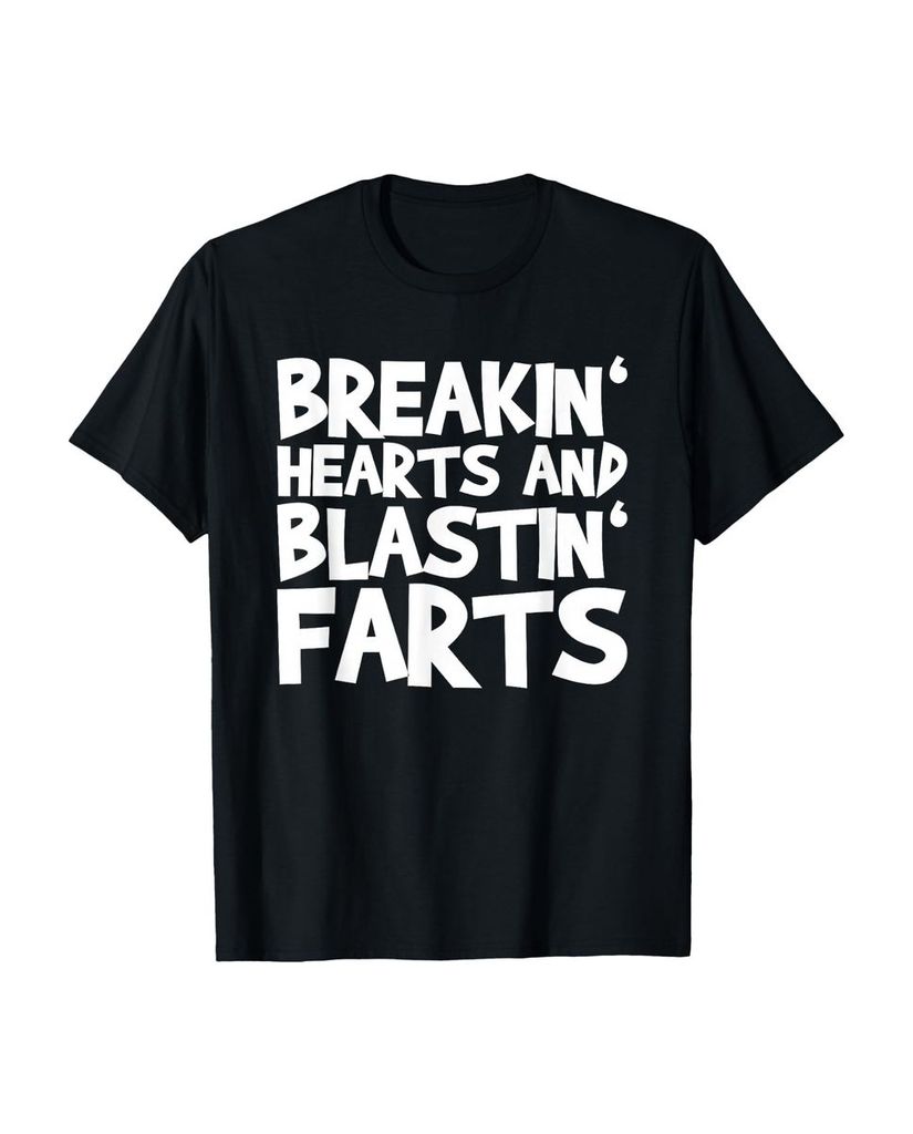 Lustiger T-Shirt „Herzen brechen und Fürze sprengen“ | lustige-tshirts.de