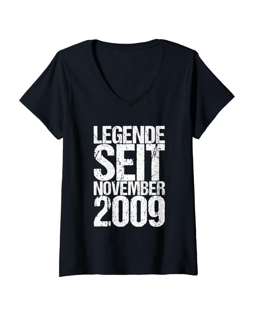 Lustiger T-Shirt mit V-Ausschnitt „Legende Seit November 2009“ | lustige-tshirts.de