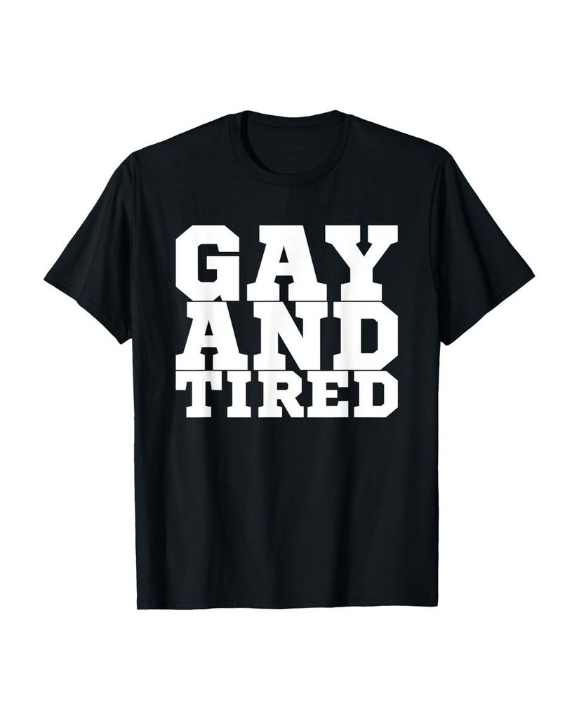 Lustiger T-Shirt „Schwul und müde“ | lustige-tshirts.de