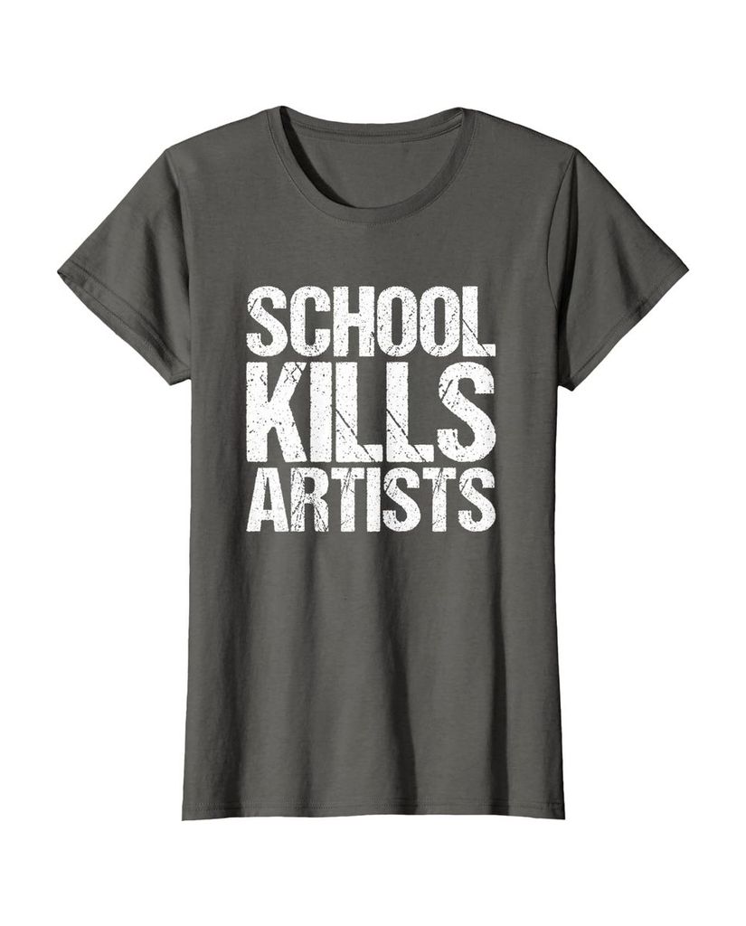 Humorvolles T-Shirt „School Kills Artists“ – Ansicht 41