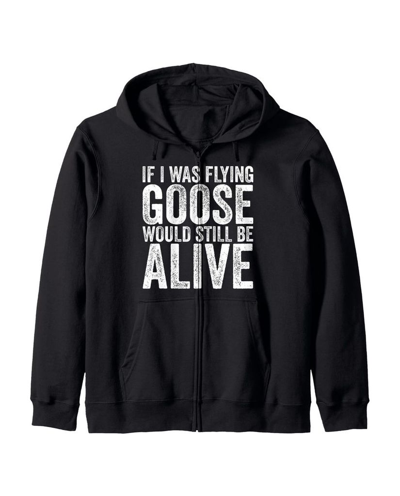 Lustiger Kapuzenjacke „Wenn ich fliege Gans wäre noch am Leben“ | lustige-tshirts.de
