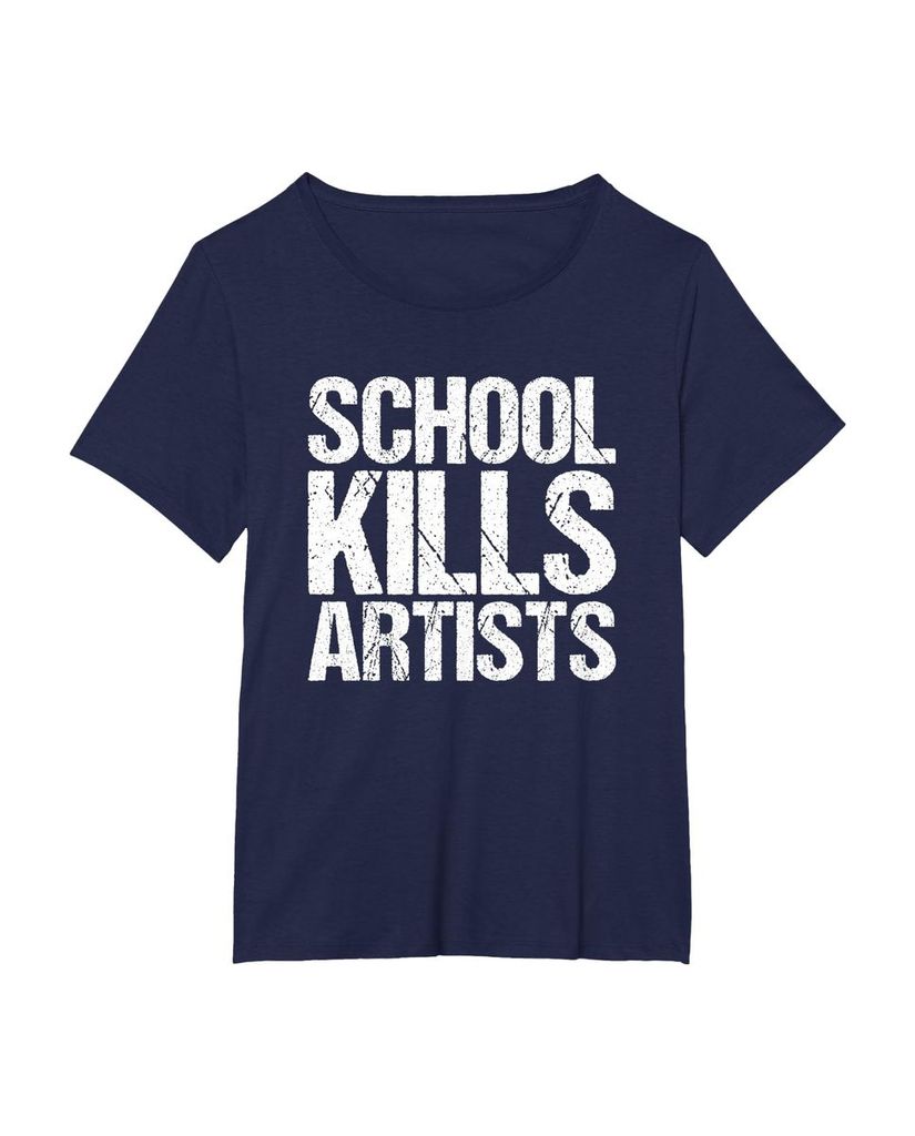 Humorvolles T-Shirt „School Kills Artists“ – Ansicht 32