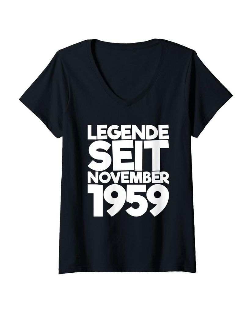 Lustiger T-Shirt mit V-Ausschnitt „Legende Seit November 1959“ | lustige-tshirts.de