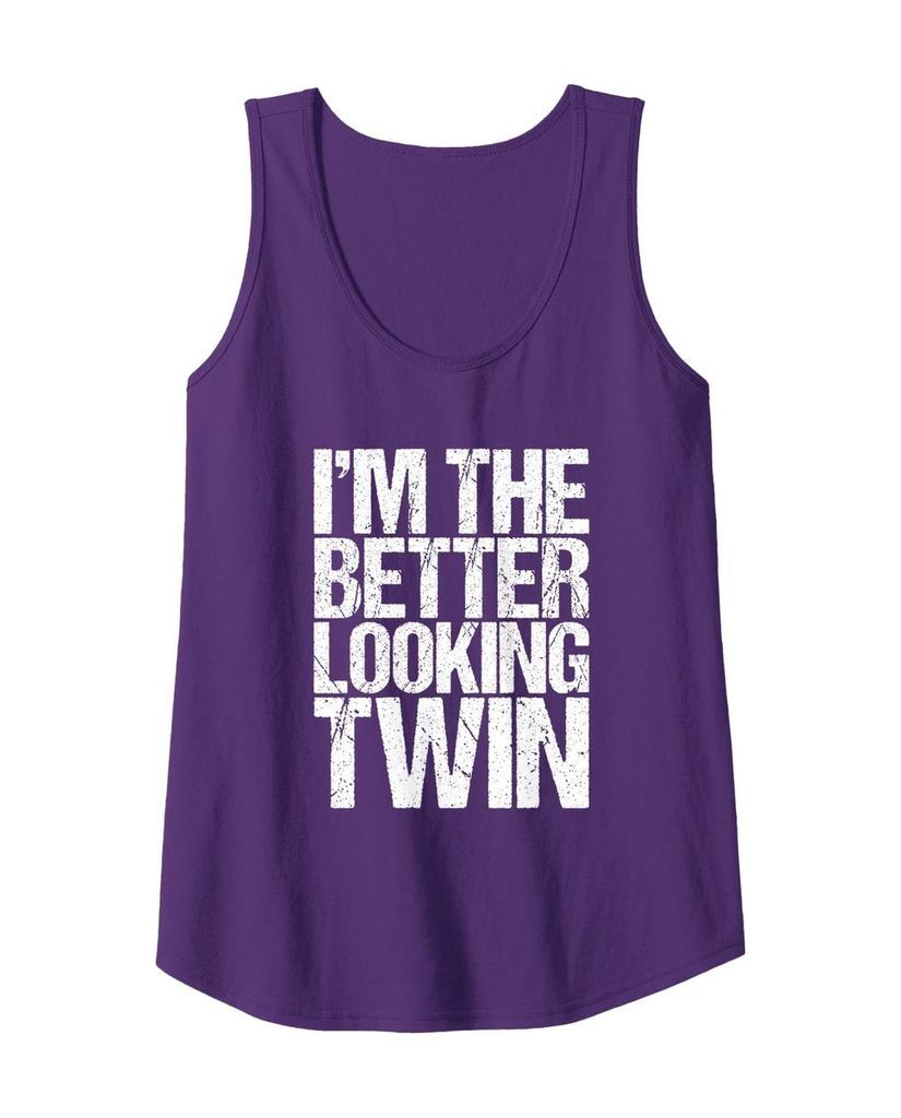 Humorvolles Geburtstags Tanktop „I'm The Better Looking Twin“ – Ansicht 12