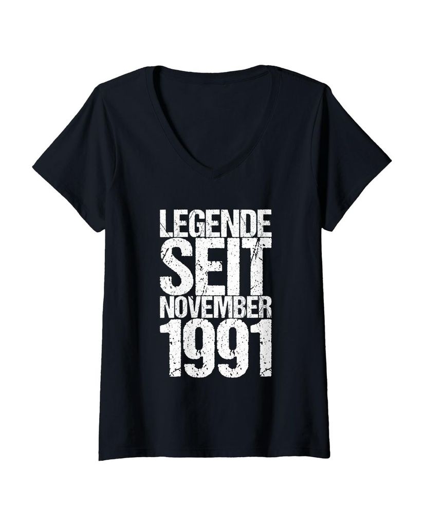 Lustiger T-Shirt mit V-Ausschnitt „Legende Seit November 1991“ | lustige-tshirts.de