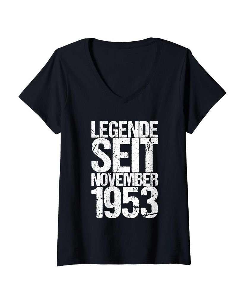 Lustiger T-Shirt mit V-Ausschnitt „Legende Seit November 1953“ | lustige-tshirts.de
