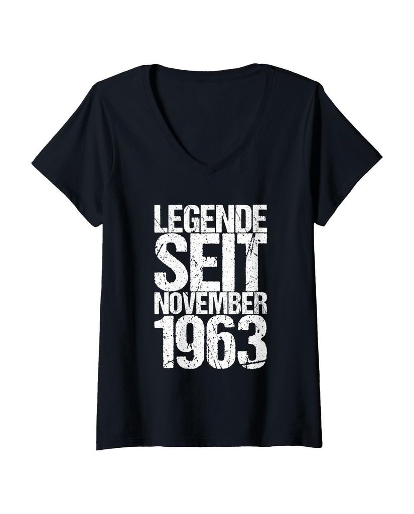 Lustiger T-Shirt mit V-Ausschnitt „Legende Seit November 1963“ | lustige-tshirts.de