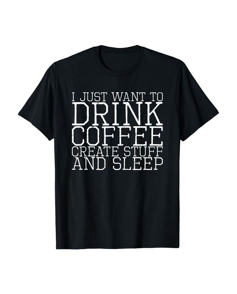 Lustiger T-Shirt „Ich will einfach nur Kaffee trinken“ | lustige-tshirts.de