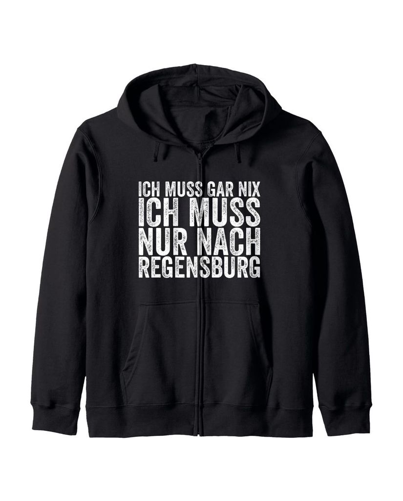 Lustiger Kapuzenjacke „Ich Muss Gar Nix Ich Muss Nur Nach“ | lustige-tshirts.de