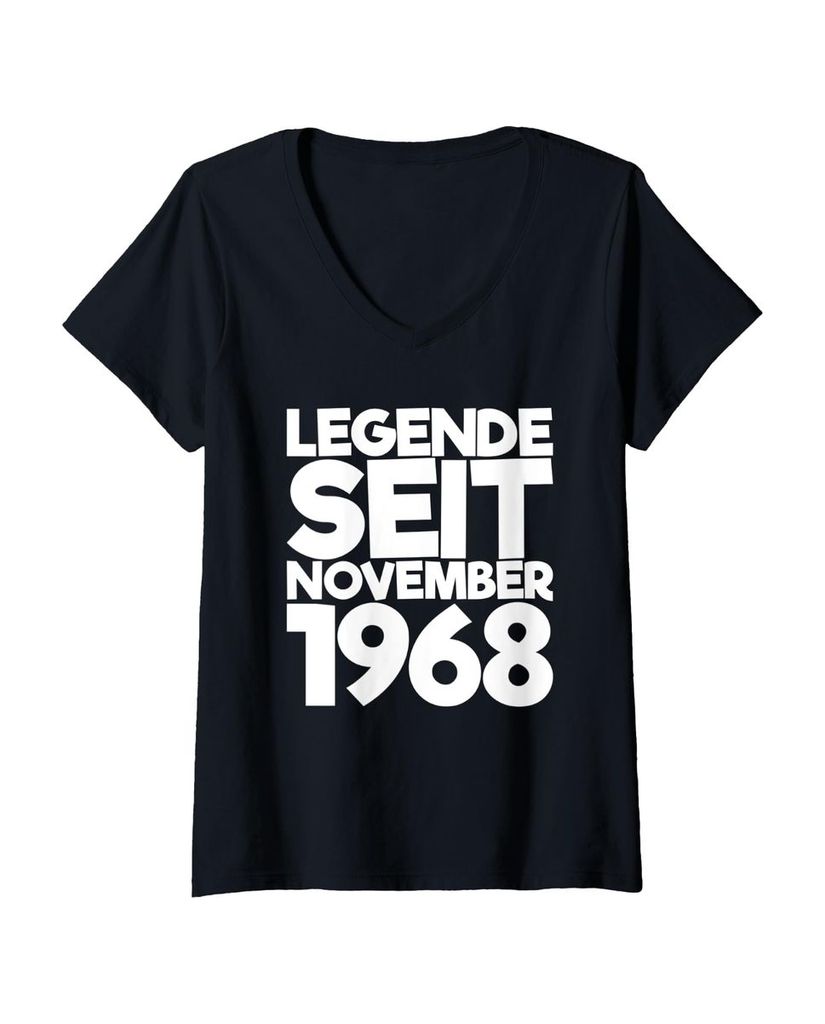 Lustiger T-Shirt mit V-Ausschnitt „Legende Seit November 1968“ | lustige-tshirts.de