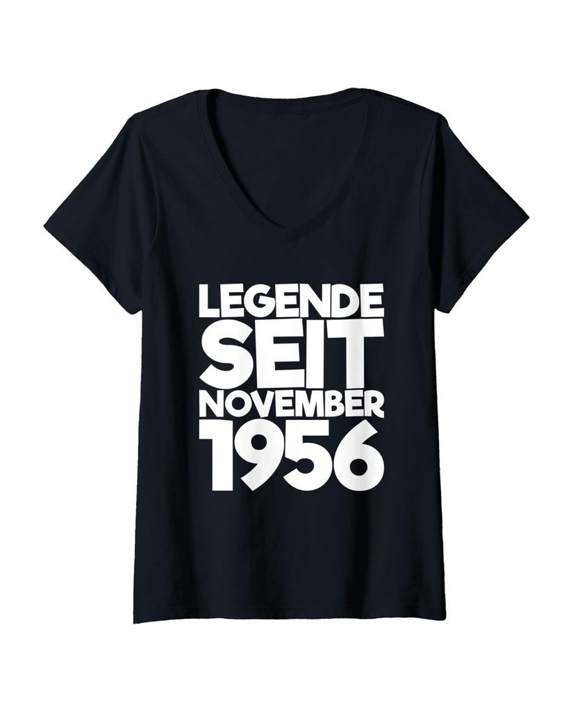 Lustiger T-Shirt mit V-Ausschnitt „Legende Seit November 1956“ | lustige-tshirts.de