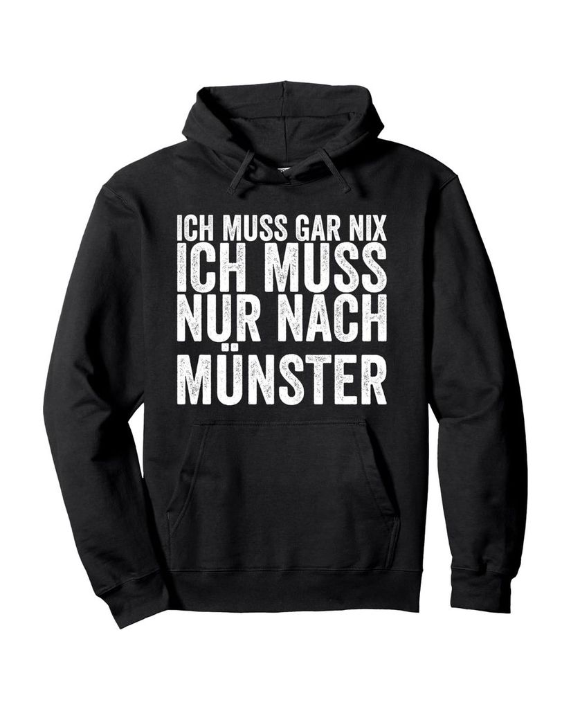 Lustiger Hoodie „Ich Muss Gar Nix Ich Muss Nur Nach“ | lustige-tshirts.de