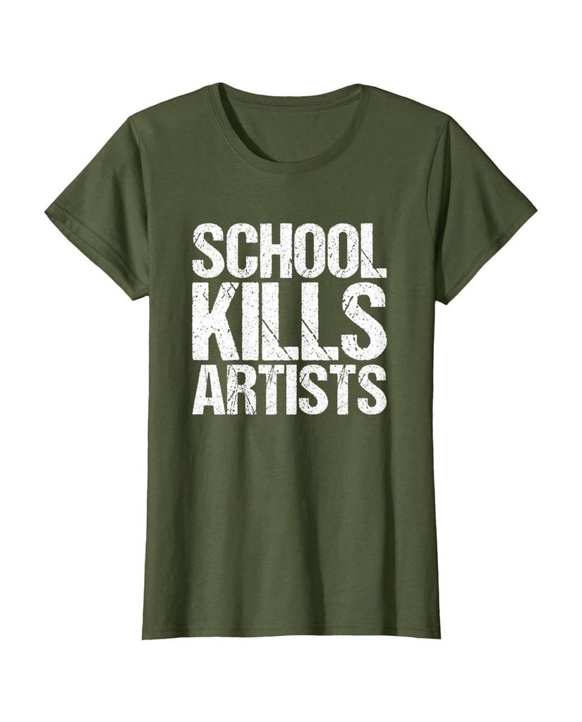 Humorvolles T-Shirt „School Kills Artists“ – Ansicht 21