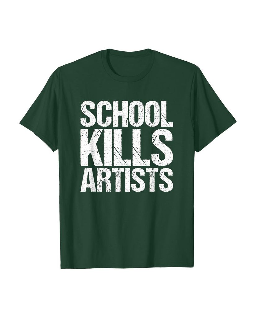 Humorvolles T-Shirt „School Kills Artists“ – Ansicht 12